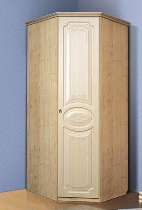 Распашной шкаф угловой Ивушка-5, цвет Дуб беленый в Асбесте - изображение