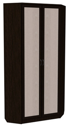 Распашной шкаф 401 угловой со штангой, цвет Венге в Ревде - изображение