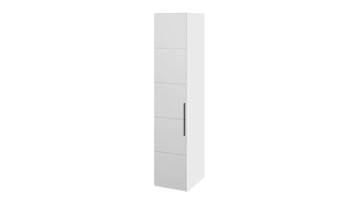 Шкаф Наоми с зеркальной дверью правый, цвет Белый глянец СМ-208.07.02 R в Кушве