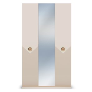 Шкаф 3-х дверный в спальню Капри, с зеркальным фасадом в Каменске-Уральском - предосмотр 1