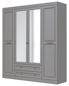 Шкаф четырехдверный в спальню Олимп ШР-4 (антрацит) 2 зеркала в Артемовском