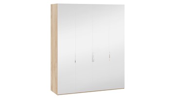 Шкаф для одежды Эмбер СМ-348.07.012 (Яблоня Беллуно/Белый глянец) в Ревде