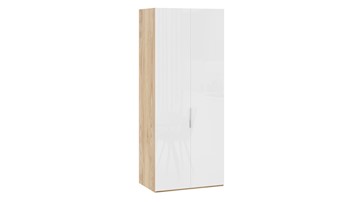 Шкаф для одежды Эмбер СМ-348.07.003 (Яблоня Беллуно/Белый глянец) в Каменске-Уральском