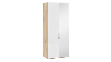 Шкаф для одежды Эмбер СМ-348.07.005 R (Яблоня Беллуно/Белый глянец) в Ревде