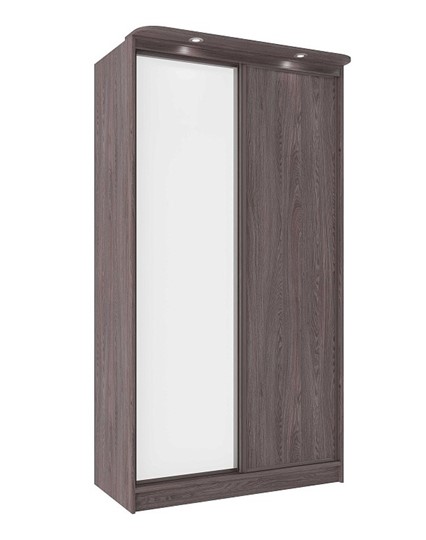 Шкаф 1200 Домашний Зеркало/ЛДСП, Ясень Анкор темный в Кушве - изображение 2