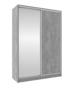 Шкаф 2-х дверный 1600 Домашний Зеркало/ЛДСП, Atelier светлый в Кушве