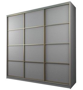 Шкаф 3-х дверный MAX МШ-27-6-24/2-111, Профиль Золото/Цвет Серый в Ревде