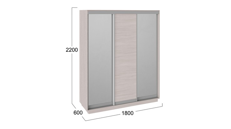 Шкаф 3-х дверный Румер, цвет Ясень шимо СШК 1.180.60-13.11.13 в Кушве - изображение 2