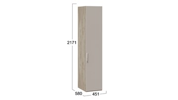 Шкаф одностворчатый Эмбер СМ-348.07.001 (Баттл Рок/Серый глянец) в Кушве - предосмотр 1