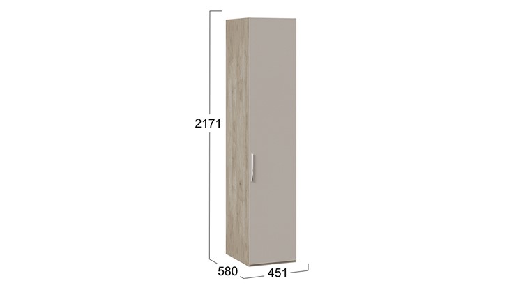 Шкаф одностворчатый Эмбер СМ-348.07.001 (Баттл Рок/Серый глянец) в Кушве - изображение 1