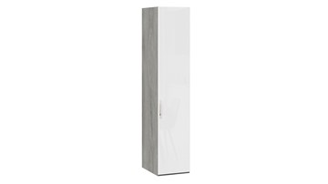 Шкаф для белья Эмбер СМ-348.07.001 (Дуб Гамильтон/Белый глянец) в Асбесте
