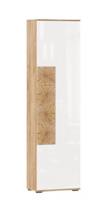 Шкаф одностворчатый Фиджи с декоративными накладками 659.300, Дуб Золотой/Белый в Полевском