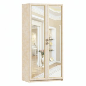 Распашной шкаф Александрия с зеркалами ЛД 625.052, Рустика/Кожа Ленто в Кушве