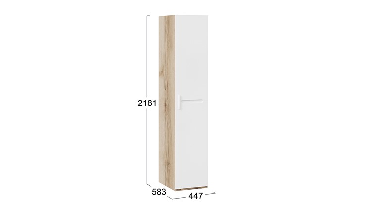Шкаф распашной Фьюжн  ТД-260.07.01 (Дуб Делано, Белый глянец) в Кушве - изображение 3