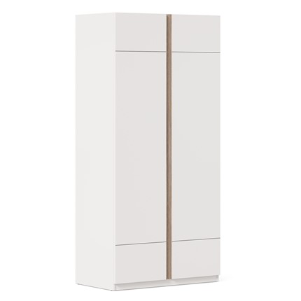 Шкаф двухдверный Лайт ЛД 412.090.000, Белый в Первоуральске - изображение