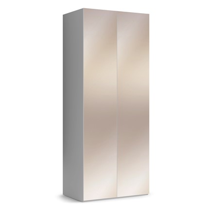 Шкаф с зеркальными фасадами Марсель 900 (белый) в Тавде - изображение