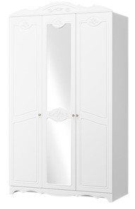 Шкаф трехдверный Лотос ШР-3 (Белый) 1 зеркало в Ревде
