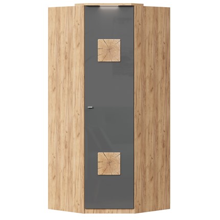 Шкаф угловой 45 с декоративной накладкой Фиджи, 659.245, антрацит в Ирбите - изображение