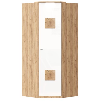 Шкаф угловой 45 с декоративной накладкой Фиджи, 659.248, белый в Богдановиче - изображение