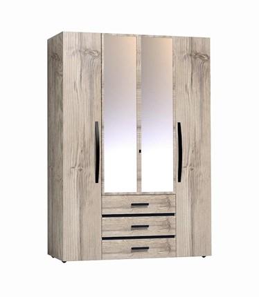 Шкаф для одежды Nature 555, Гаскон Пайн-Черный в Кушве - изображение