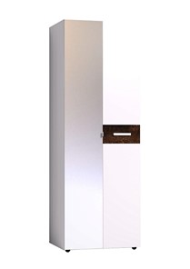 Шкаф Норвуд 54 фасад зеркало + стандарт, Белый-Орех шоколадный в Красноуфимске