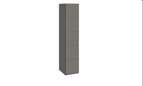 Шкаф однодверный Наоми, цвет Фон серый, Джут СМ-208.07.01 в Первоуральске - изображение