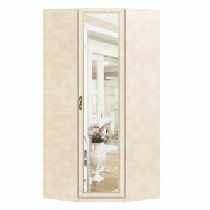 Угловой распашной шкаф Александрия с зеркалом ЛД 625.062, Рустика/Кожа Ленто в Красноуфимске