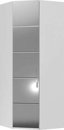 Шкаф Вива с зеркалом, Белый глянец / Платина в Кушве - изображение