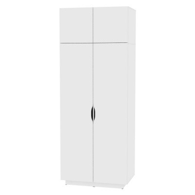 Шкаф двухстворчатый Аврора (H25) 2322х901х540, Белый в Ревде - изображение