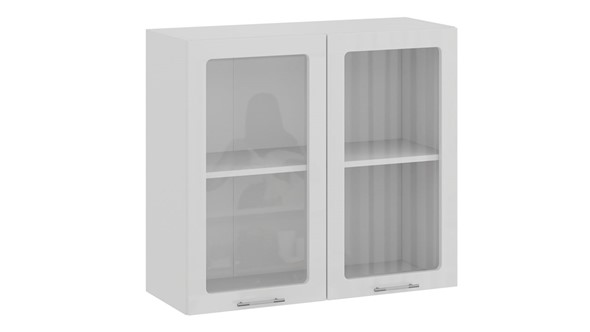 Кухонный шкаф Весна 1В8С (Белый/Белый глянец) в Кушве - изображение