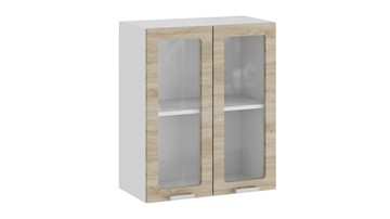 Навесной кухонный шкаф Гранита 1В6С (Белый/Дуб сонома) в Кушве