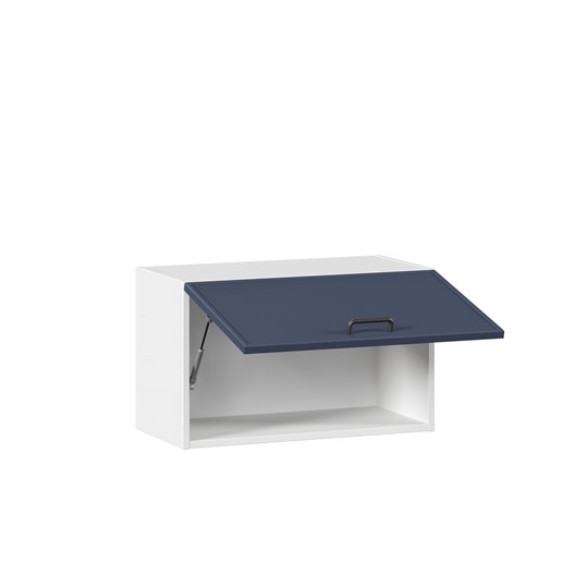 Навесной горизонтальный шкаф 600 Индиго ЛД 298.710.000.119, Белый/Тёмно-синий в Богдановиче - изображение 1