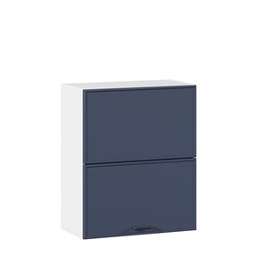 Горизонтальный настенный шкаф 600 комбинированный Индиго ЛД 298.970.000.125, Белый/Тёмно-синий в Кушве