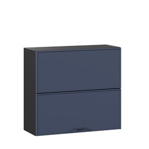 Настенный горизонтальный шкаф 800 Индиго ЛД 298.980.000.168, Чёрный/Тёмно-синий в Артемовском
