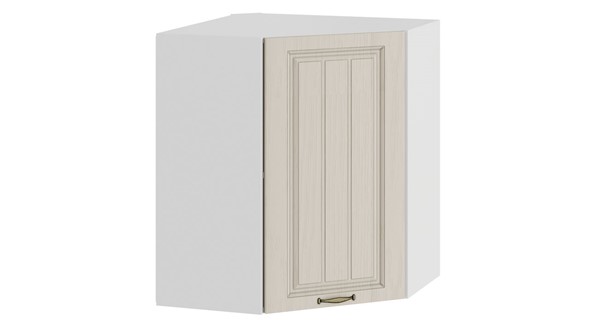 Навесной угловой шкаф Лина 1В6У (Белый/Крем) в Ревде - изображение
