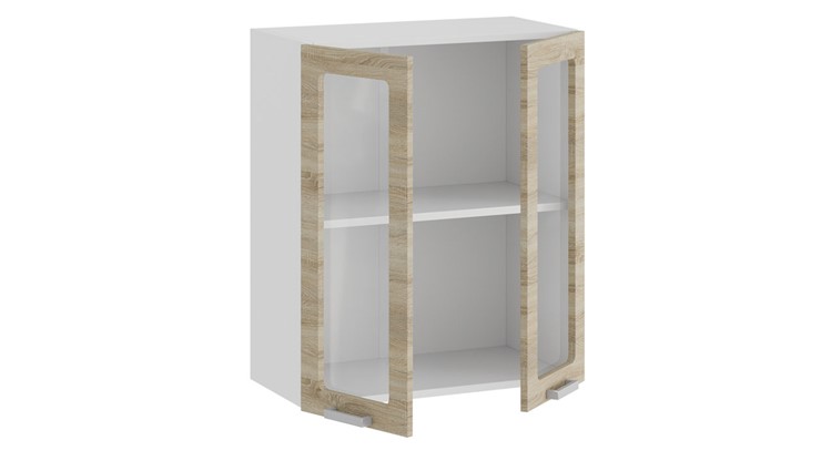 Навесной кухонный шкаф Гранита 1В6С (Белый/Дуб сонома) в Ревде - изображение 1