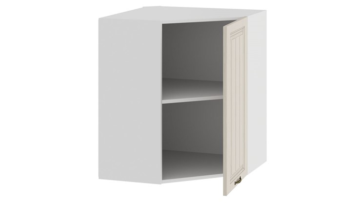 Навесной угловой шкаф Лина 1В6У (Белый/Крем) в Ревде - изображение 1