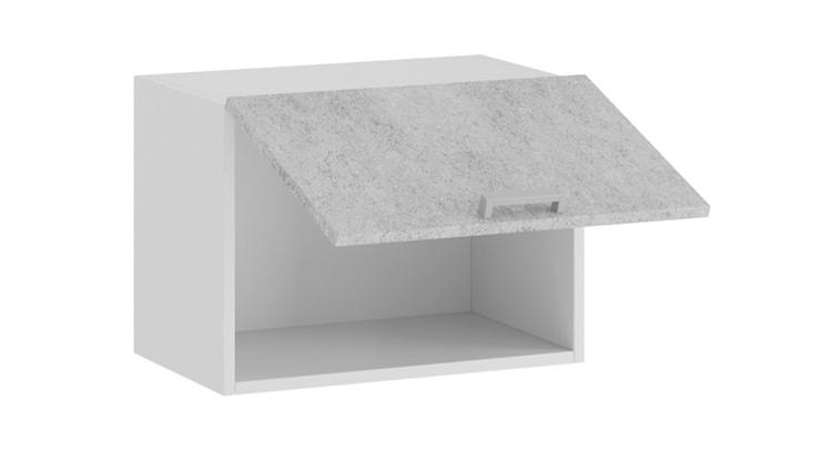 Навесной шкаф Гранита 1В5Г (Белый/Бетон снежный) в Ревде - изображение 1