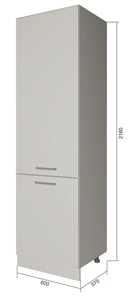 Кухонный шкаф-пенал П7 1, МДФ Старое дерево/Антрацит в Кушве