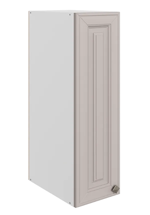 Навесной кухонный шкаф Мишель L200 H720 (1 дв. гл.) эмаль (белый/кофейный) в Екатеринбурге - изображение