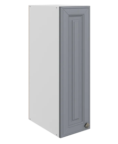 Шкаф навесной Мишель L200 H720 (1 дв. гл.) эмаль (белый/серый) в Екатеринбурге - предосмотр