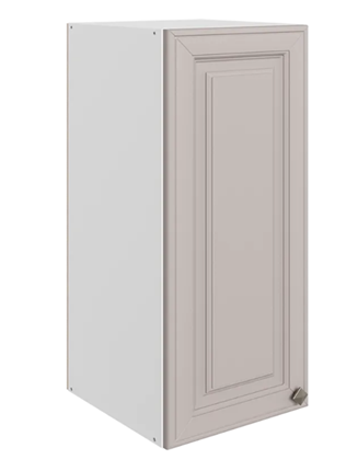 Навесной шкаф Мишель L300 H720 (1 дв. гл.) эмаль (белый/кофейный) в Екатеринбурге - изображение