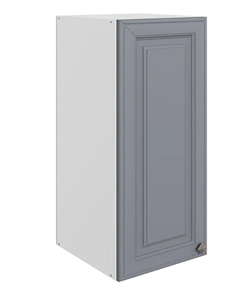 Шкаф навесной Мишель L300 H720 (1 дв. гл.) эмаль (белый/серый) в Екатеринбурге - предосмотр