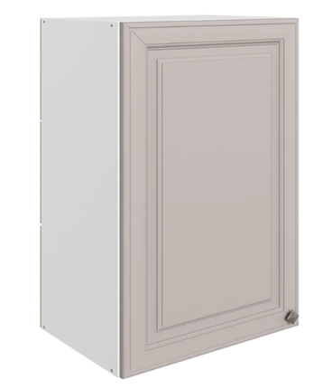 Шкаф навесной Мишель L450 H720 (1 дв. гл.) эмаль (белый/кофейный) в Екатеринбурге - изображение