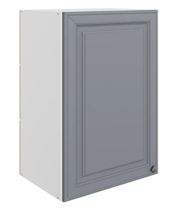 Кухонный шкаф Мишель L450 H720 (1 дв. гл.) эмаль (белый/серый) в Екатеринбурге - предосмотр