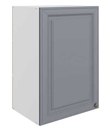 Кухонный шкаф Мишель L450 H720 (1 дв. гл.) эмаль (белый/серый) в Екатеринбурге - изображение
