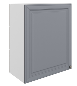 Кухонный шкаф Мишель L600 H720 (1 дв. гл.) эмаль (белый/серый) в Екатеринбурге - предосмотр