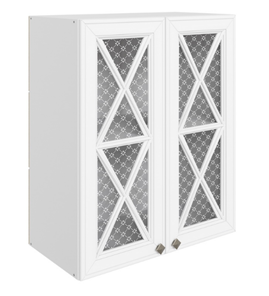Кухонный шкаф Мишель L600 H720 (2 дв. крест.) эмаль (белый/белый) в Ревде