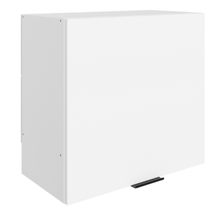 Шкаф настенный Стоун L600 Н566 (1 дв. гл.) (белый/джелато софттач) в Кушве