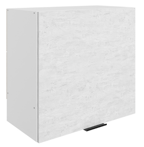 Шкаф кухонный Стоун L600 Н566 (1 дв. гл.) (белый/белая скала) в Ирбите